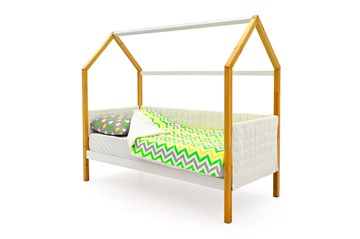 Кровать-домик детская «Svogen белая-дерево» мягкая в Йошкар-Оле