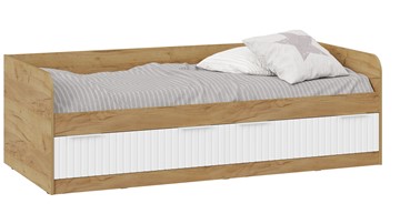 1-спальная детская кровать Хилтон Тип 1 900 (Дуб Крафт Золотой/Белый матовый) в Йошкар-Оле