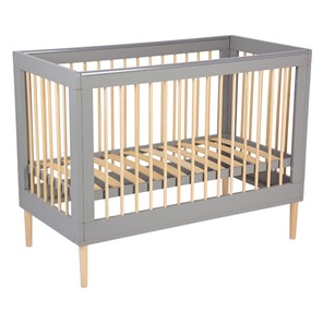 Кроватка детская POLINI Kids Simple 360 Серый / Натуральный в Йошкар-Оле