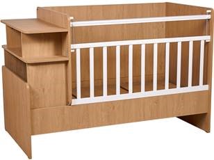 Кроватка-трансформер детская POLINI Polini kids Ameli 1150, белый-натуральный, серия Ameli в Йошкар-Оле