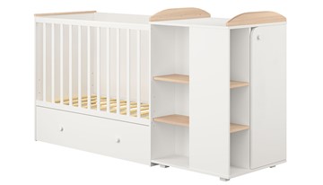 Детская кровать-шкаф с комодом POLINI Kids Ameli 800 Белый / Дуб пастельный, серия AMELI в Йошкар-Оле