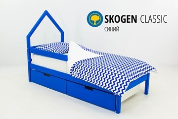 Детская кровать-домик мини Skogen синия в Йошкар-Оле