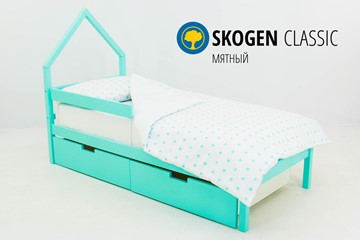 Детская кровать-домик мини Skogen мятная в Йошкар-Оле