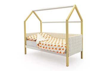Кровать-домик в детскую «Svogen бежево-белый» мягкая в Йошкар-Оле