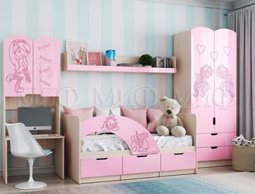 Гарнитур детской мебели Юниор-3, Розовый металлик в Йошкар-Оле