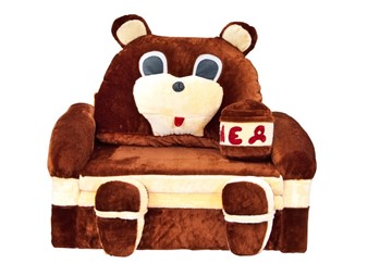 Диван детский Медведь с подушкой, ширина 120 см в Йошкар-Оле