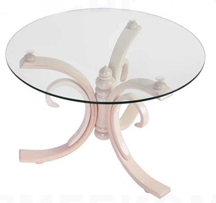 Стеклянный столик СЖ 5 беленый дуб/стекло в Йошкар-Оле