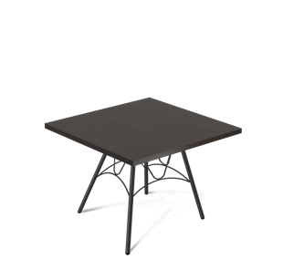 Квадратный столик SHT-S100 / SHT-TT 60/60 ЛДСП (венге луизиана/черный муар) в Йошкар-Оле