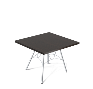 Квадратный столик SHT-S100 / SHT-TT 60/60 ЛДСП (венге луизиана/хром лак) в Йошкар-Оле