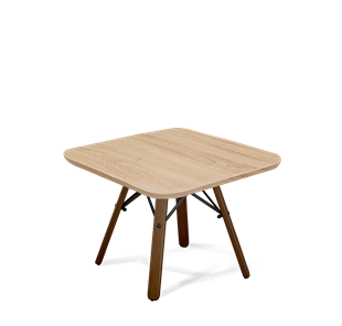 Квадратный столик SHT-S70 / SHT-TT 60/60 ЛДСП (дуб сонома/темный орех/черный муар) в Йошкар-Оле