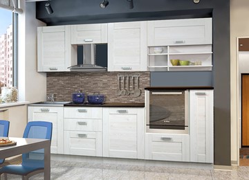 Модульный кухонный гарнитур Марибель Квадро 2700, цвет Белая лиственница в Йошкар-Оле