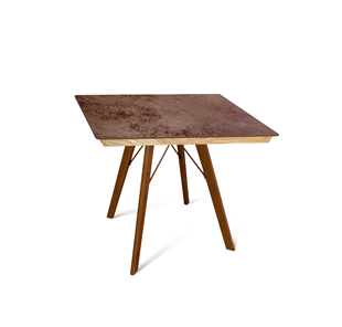 Керамический кухонный стол SHT-TU9/ТT8 60/60 (темный орех/прозрачный лак/коричневая сепия) в Йошкар-Оле
