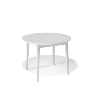 Кухонный раздвижной стол Kenner 1000M (Белый/Стекло белое сатин) в Йошкар-Оле
