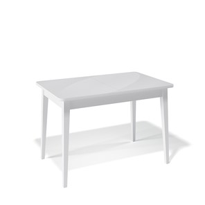 Кухонный раскладной стол Kenner 1100M (Белый/Стекло белое сатин) в Йошкар-Оле