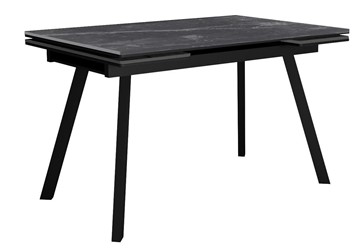 Керамический кухонный стол DikLine SKA125 Керамика Серый мрамор/подстолье черное/опоры черные (2 уп.) в Йошкар-Оле