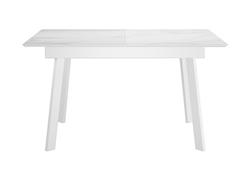 Раздвижной стол DikLine SKH125 Керамика Белый мрамор/подстолье белое/опоры белые (2 уп.) в Йошкар-Оле