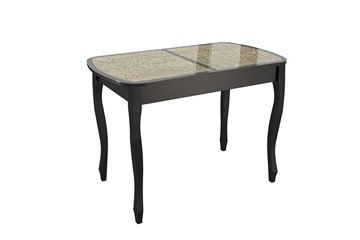Стеклянный стол Экстра 2 цвет венге-арабика (1000х600х745) в Йошкар-Оле