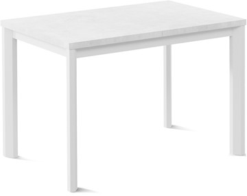 Маленький кухонный стол Нагано-1L (ноги металлические белые, белый цемент) в Йошкар-Оле