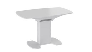 Обеденный раздвижной стол Портофино (СМ(ТД)-105.02.11(1)), цвет Белый глянец/Стекло белое в Йошкар-Оле