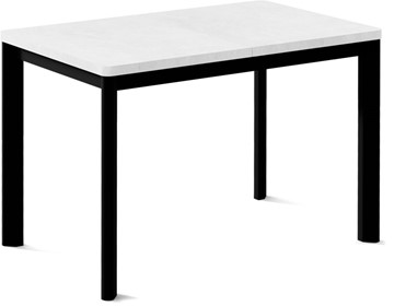 Кухонный стол раскладной Кубика Токио-1L (ноги металлические черные, белый цемент) в Йошкар-Оле