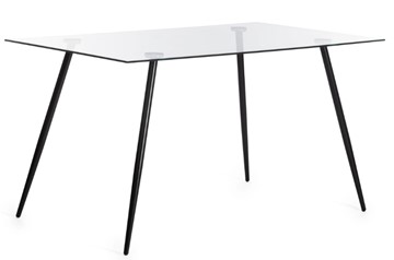 Стеклянный обеденный стол SOPHIA (mod. 5003) металл/стекло (8мм), 140x80x75, черный/прозрачный арт.19231 в Йошкар-Оле