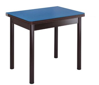 Кухонный пристенный стол СПА-01 СТ2, венге ЛДСП/стекло синие/38 прямые трубки крашеные коричневый в Йошкар-Оле