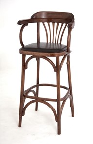 Барный стул 750 мягкий (средний тон, экокожа коричневая) в Йошкар-Оле