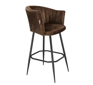 Барный стул SHT-ST42-1 / SHT-S148 (кофейный трюфель/черный муар) в Йошкар-Оле