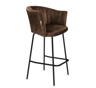 Барный стул SHT-ST42-1 / SHT-S29P (кофейный трюфель/черный муар) в Йошкар-Оле