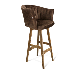 Барный стул SHT-ST42-1 / SHT-S65 (кофейный трюфель/дуб брашированный коричневый) в Йошкар-Оле