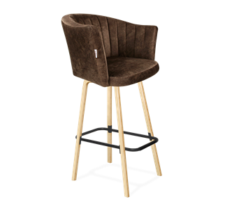 Барный стул SHT-ST42-1 / SHT-S94 (кофейный трюфель/прозрачный лак/черный муар) в Йошкар-Оле