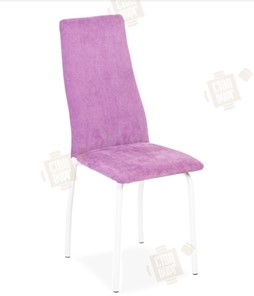Обеденный стул Волна, каркас металл белый, инфинити фиолетовый в Йошкар-Оле