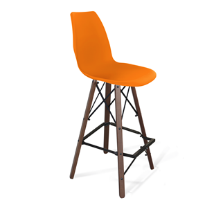 Барный стул SHT-ST29/S80 (оранжевый ral2003/темный орех/черный) в Йошкар-Оле