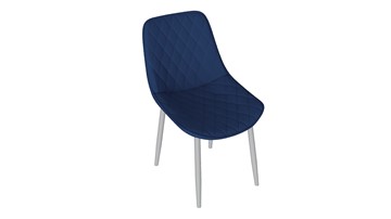 Обеденный стул Oscar (Белый муар/Велюр L005 синий) в Йошкар-Оле