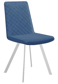 Обеденный стул 202, микровелюр B8 blue, ножки белые в Йошкар-Оле