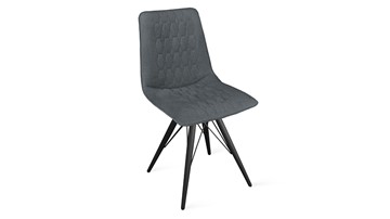 Обеденный стул Хьюго К3 (Черный муар/Микровелюр Jercy Graphite) в Йошкар-Оле
