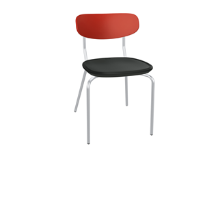 Обеденный стул SHT-ST85-2/SB85-2/S85M (красный/черный/хром лак) в Йошкар-Оле
