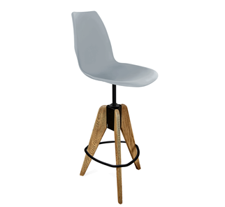 Барный стул SHT-ST29/S92 (серый ral 7040/брашированный коричневый/черный муар) в Йошкар-Оле