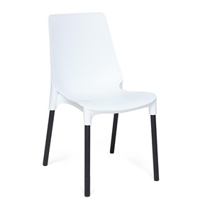 Обеденный стул GENIUS (mod 75) 46x56x84 белый/черные ножки арт.12829 в Йошкар-Оле