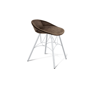Обеденный стул SHT-ST19-SF1 / SHT-S100 (кофейный трюфель/хром лак) в Йошкар-Оле