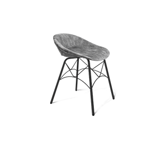 Обеденный стул SHT-ST19-SF1 / SHT-S107 (дымный/черный муар) в Йошкар-Оле