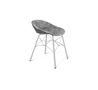 Обеденный стул SHT-ST19-SF1 / SHT-S107 (дымный/хром лак) в Йошкар-Оле