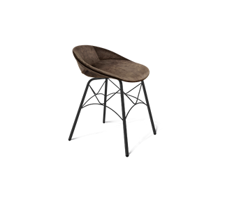 Обеденный стул SHT-ST19-SF1 / SHT-S107 (кофейный трюфель/черный муар) в Йошкар-Оле