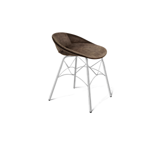 Обеденный стул SHT-ST19-SF1 / SHT-S107 (кофейный трюфель/хром лак) в Йошкар-Оле