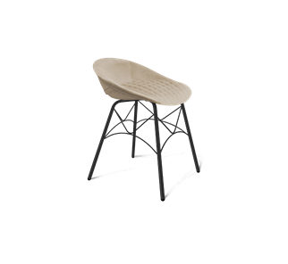 Обеденный стул SHT-ST19-SF1 / SHT-S107 (ванильный крем/черный муар) в Йошкар-Оле