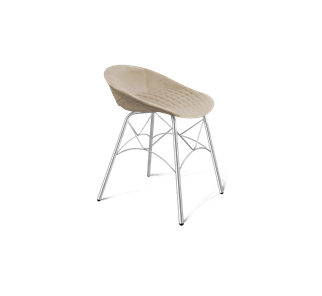 Обеденный стул SHT-ST19-SF1 / SHT-S107 (ванильный крем/хром лак) в Йошкар-Оле
