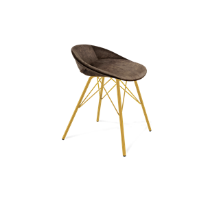 Обеденный стул SHT-ST19-SF1 / SHT-S37 (кофейный трюфель/золото) в Йошкар-Оле