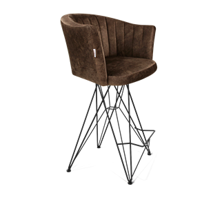 Полубарный стул SHT-ST42-1 / SHT-S66-1 (кофейный трюфель/черный муар) в Йошкар-Оле