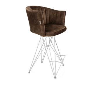 Полубарный стул SHT-ST42-1 / SHT-S66-1 (кофейный трюфель/хром лак) в Йошкар-Оле