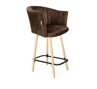 Полубарный стул SHT-ST42-1 / SHT-S94-1 (кофейный трюфель/прозрачный лак/черный муар) в Йошкар-Оле